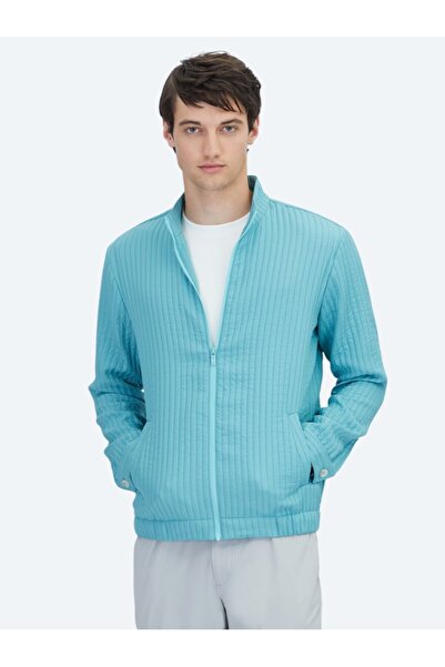 Kip Nil Yeşili Regular Fit Casual Тканий Пальто