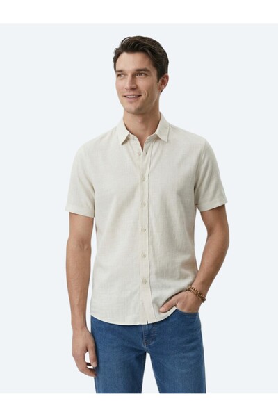 Kip Бежева сорочка з візерунком, прямий крій, повсякденний стиль