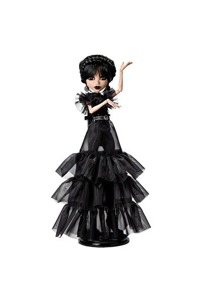 MONSTER HIGH Wednesday Balo Elbiseli Bebek, koleksiyona uygun bebek; Rave'N Wednesday HXJ03