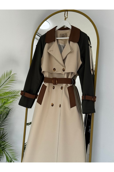 Tebrikler tekstil kadın yazlık midi trençkot model m9063