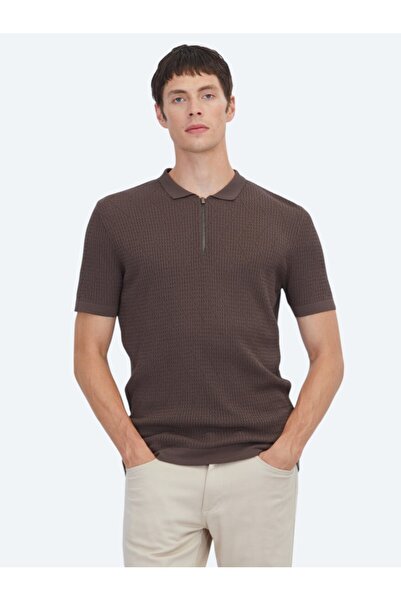 Kip ملابس تريكو بنقشة بنية