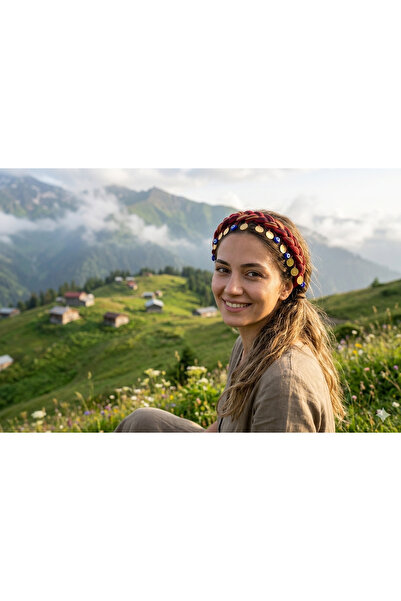 DİNÇLER TEKSTİL Kız Çocuk Karadeniz Keşan Taç Nazarlı & Liralı Pullu