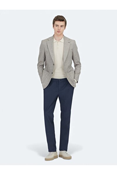 Kip سترة من مزيج الصوف ذات تصميم عصري منقوشة باللون البني الداكن