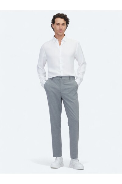 Kip بنطال كاجوال منسوج باللون الرمادي