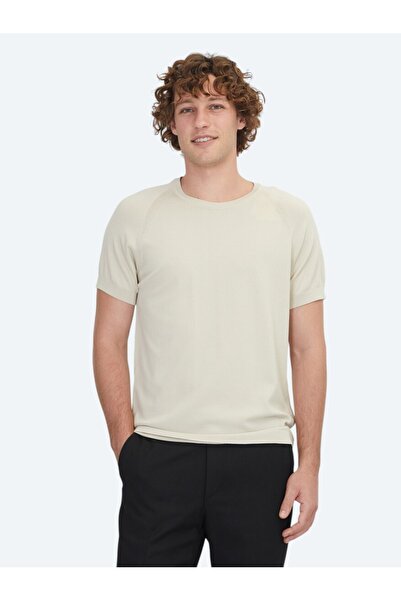 Kip Πλεκτό ζακάρ με λαιμόκοψη εκρού