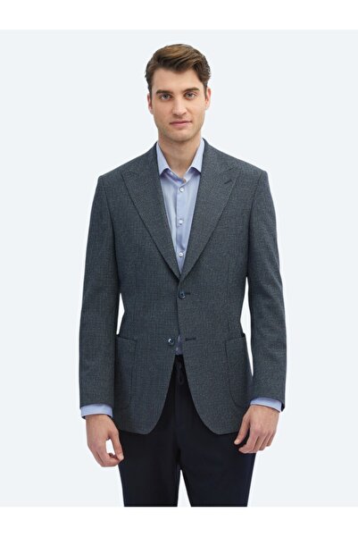 Kip سترة نيلي منقوشة حديثة