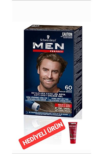 Palette Men Perfect Men Perfect Saç Boyası 60- Kahve-Kolay ve Hızlı Beyaz Kap...