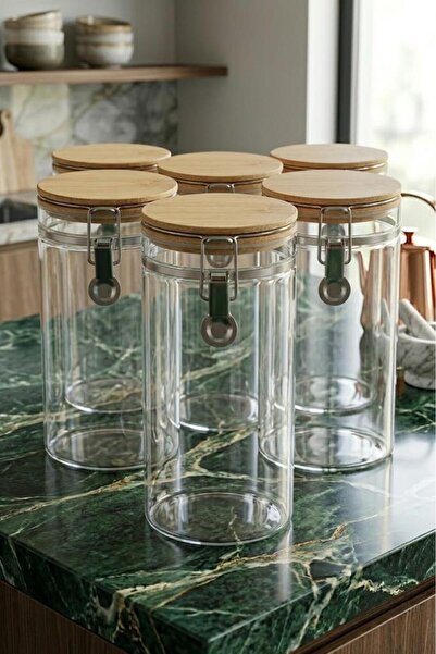 Bambum طقم زجاج بوروسليكات مفرغ من مادا 1300 مل 20 سم 6 قطع