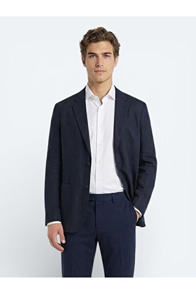 Kip Colorful Micro Modern Fit 100% Linen Jacket