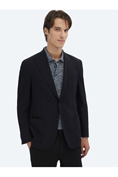 Kip سترة سوداء منقوشة حديثة