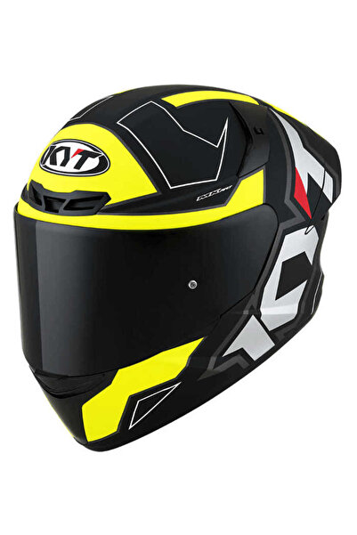 KYT TT-COURSE KASK ELECTRON MAT SİYAH SARI