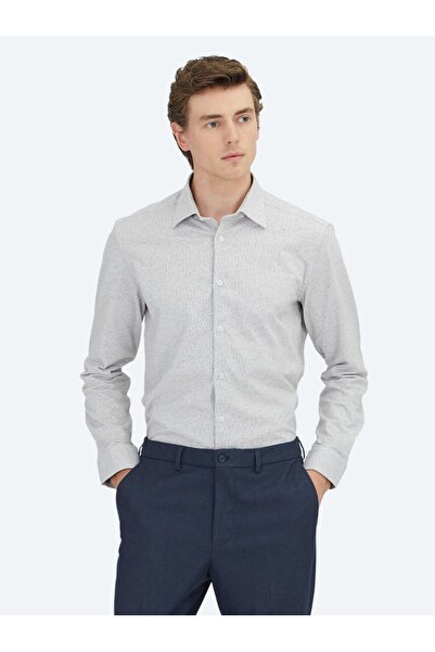 Kip قميص قطني 100% بنمط مخطط من فرو المنك، تصميم عادي منسوج للارتداء اليومي