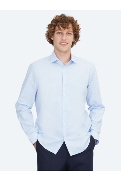 Kip Синя сорочка класичного крою з 100% бавовни