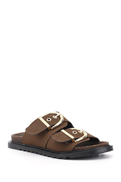 GÖNDERİ(R) Maro pentru femei piele întoarsă pereche cu cataramă papuci