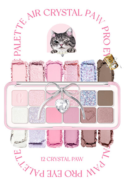 CLIO Clio Pro Eye Palette Air - 12 Crystal Paw Lightweight Texture Eye Shadow...