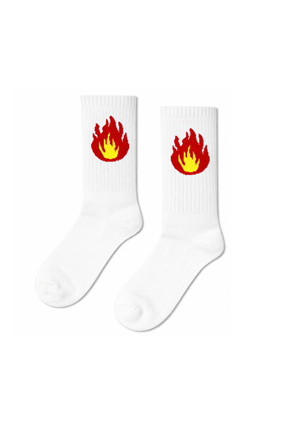 CARNAVAL SOCKS Șosete sport colorate cu model de flacără