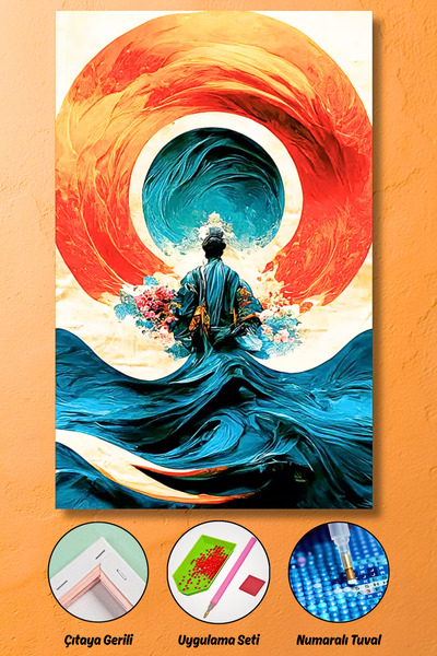 HONDEP 5D Sayılarla Elmas Boyama 50x40 cm Kendin Yap DIY Puzzle Hobi Seti Moz...