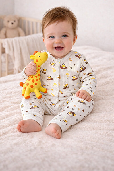 OMY 100% قطن 3-6-9 أشهر بذلة منقوشة وملابس خروج من المستشفى لحديثي الولادة مط...