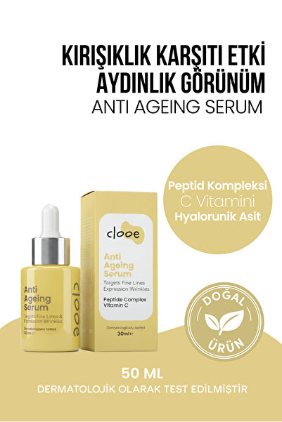 clooe Doğal Yaşlanma Karşıtı Serum (30ML) - Gliserin, Hyaluronik Asit, Camell...