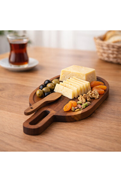 Tohana Akasya Oval Bıçaklı Kulplu Sunumluk 30x14 cm