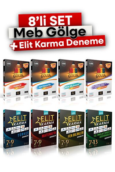 paraf yayınları Meb Gölge Tür-Mat-Fen-İnk ve Elitkarma Tür-Mat-Fen-İnk Deneme...
