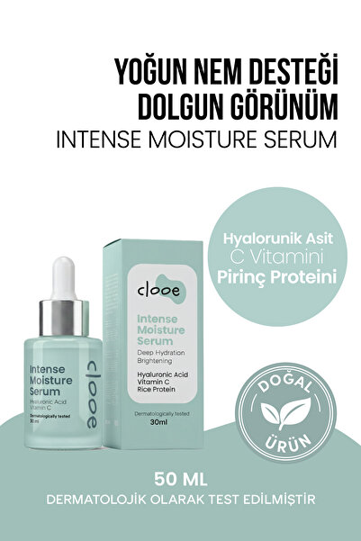 clooe Doğal Yoğun Nem Serumu (30ML) - Gliserin, Hyaluronik Asit C Vitamini