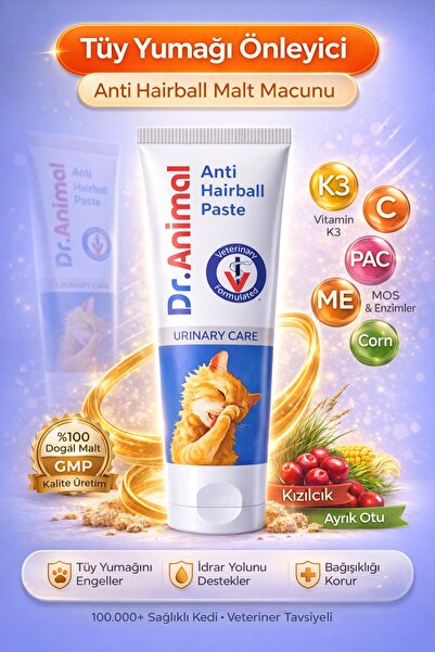 Dr. Animal MALT | İDRAR YOLU DESTEK MALT MACUNU | KEDİ MALT MACUN | URINER DE...