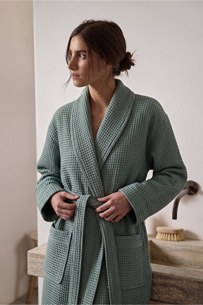 Green Black Halat de baie pentru femei Afra Elite Series, verde, certificat O...