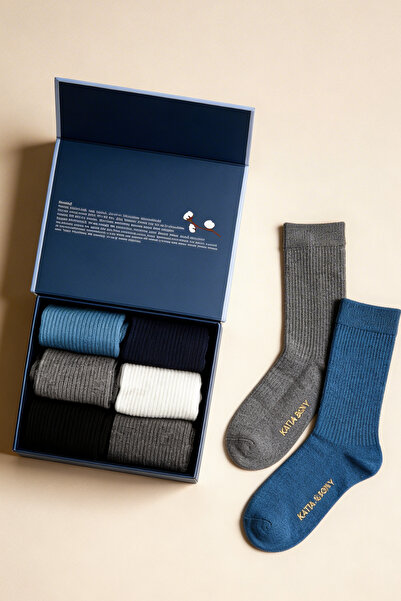 Katia&Bony Чоловічі шкарпетки Premium з 6-пакетною коробкою, сірий мікс