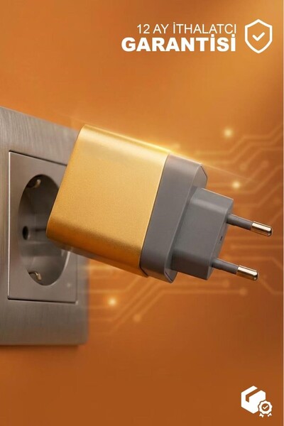 EN SİGA Hızlı Şarj Aleti Tüm Cihazlar Uyumlu USB - Sarı 3.0