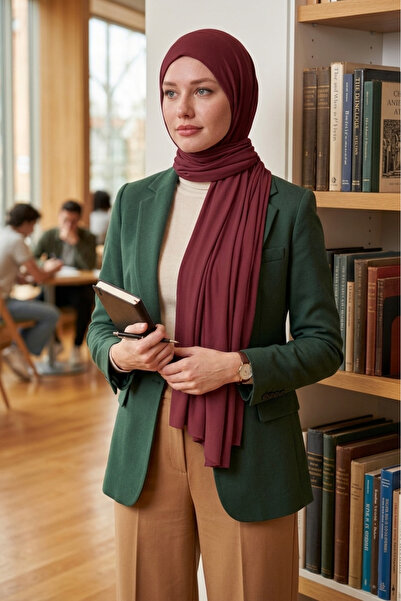 Sonbaharmoda شال نسائي فاخر من القطن الممشط – غير قابل للانزلاق، ناعم، مناسب ...