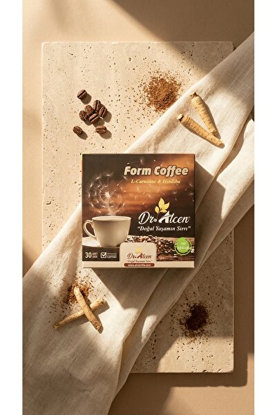 Dr.Alcen Hindibalı Doğal Detox Kahve 30 Şase L-Carnitine Garsiniya Kiraz Sapı...