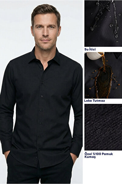 Kiğılı Μακρυμάνικο πουκάμισο Slim Fit Classic Nano Care, αδιάβροχο, ανθεκτικό...