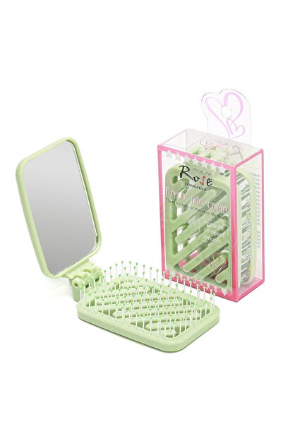3B Trend Cute Pocket Mirror Foldable Comb Green – Stylish and Convenient