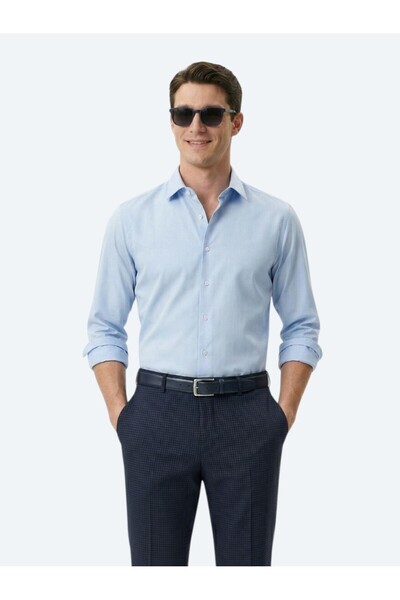 Kip Темно-синя сорочка класичного крою з бавовняної суміші