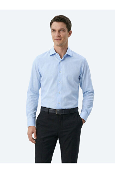 Kip Світло-блакитна сорочка класичного крою з бавовняної суміші