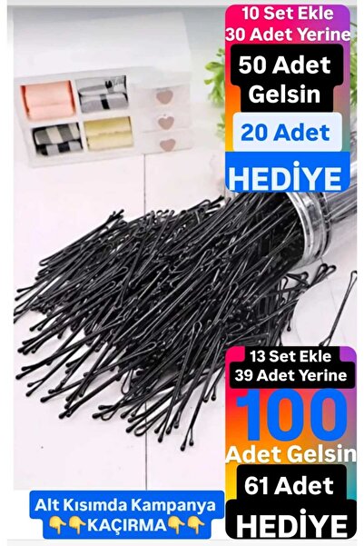 modares Kadın Siyah Tel Toka 3 Adet (Toplam Adet Tek Pakettedir)