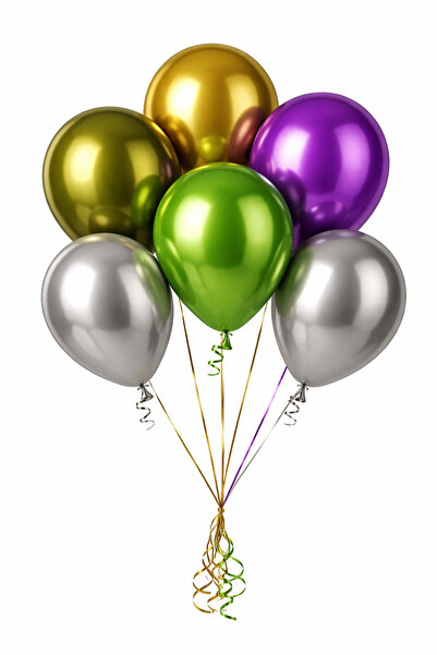BENKO Gemr,Balon Mixed Color Chrome Balloons 25Pcs, Khaki, Gold, Purple, Gree...