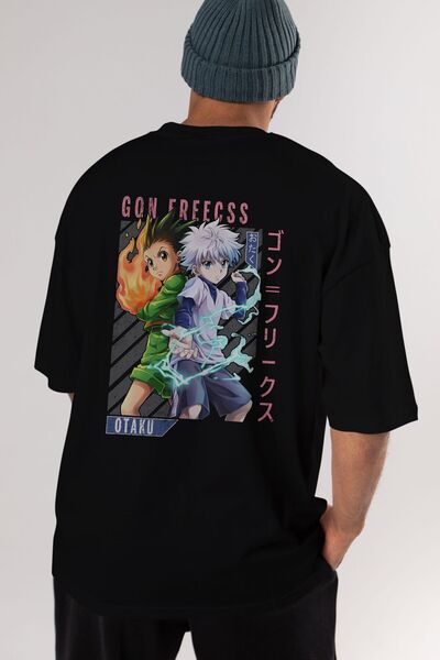 Ankhises Gon Freecss HUNTER X HUNTER 1 Anime majica sa zadnjim printom, crna,...