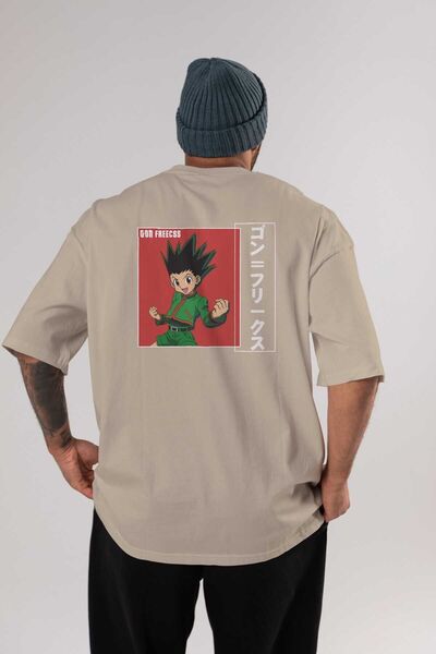 Ankhises Gon Freecss HUNTER X HUNTER 5 Anime Leđa Štampano Bež Oversize kroj ...