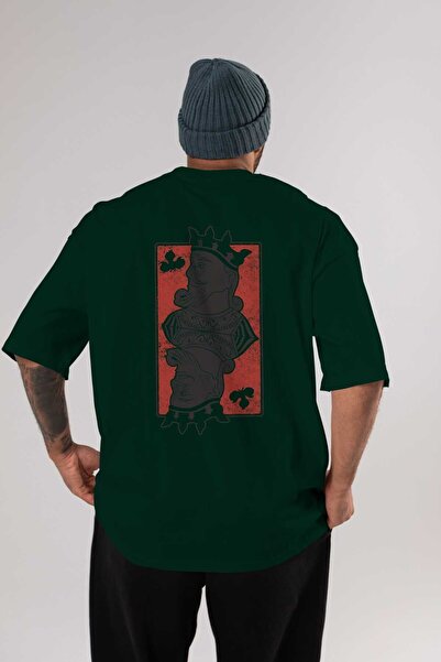 Ankhises King Streetwear Leđa Štampano Smaragdno zelena Oversize kroj T-shirt...