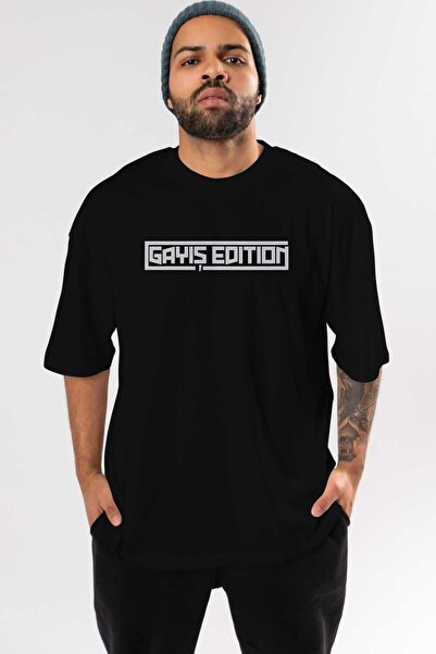 Ankhises Crna oversize majica - Gayış Education Crew Neck za muškarce i žene