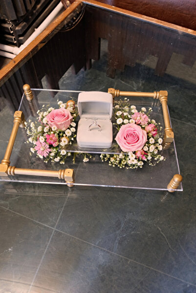 innossa pleksi dekorasyon Matgold Plexiglass Promise & Engagement Tray with H...