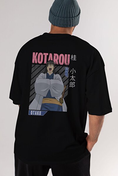 Ankhises Kotarou Katsura GINTAMA 1 Anime Leđa Štampano Crna Oversize kroj T-s...