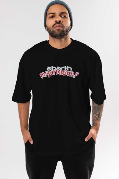 Ankhises Abarth crna Oversize kroj T-shirt - muškarci žene okrugla kragna, pr...