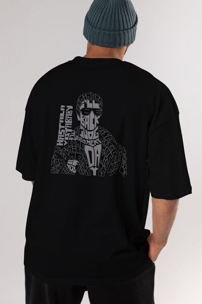Ankhises Vratiću se Štampano Crna Oversize kroj T-shirt Unisex Muškarci Žene ...