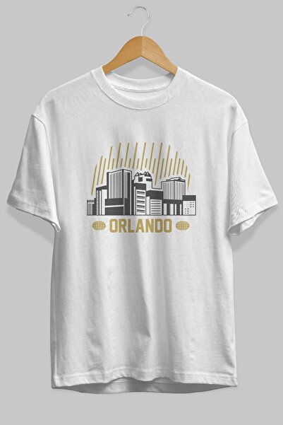 Ankhises Orlando Front Štampano Bela Oversize kroj T-shirt Unisex Muškarci Že...