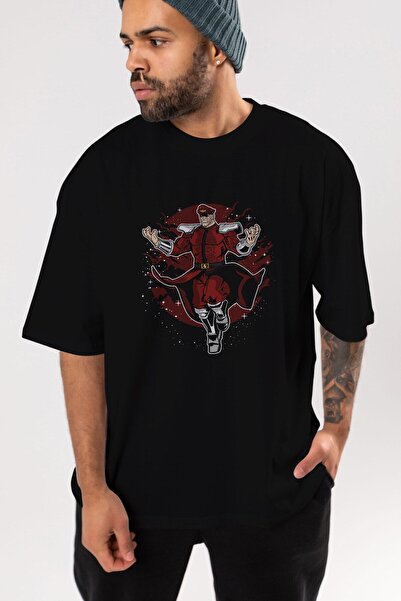 Ankhises M BISON Prednji Štampano Crni Oversize kroj T-shirt Unisex Muškarci ...
