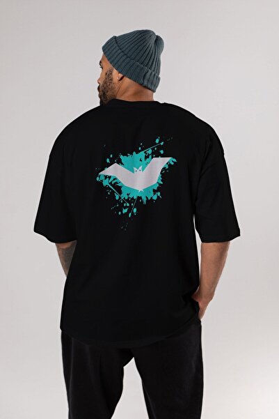 Ankhises Noć veštica Leđa Štampano Crna Oversize kroj T-shirt Muškarci Žene o...