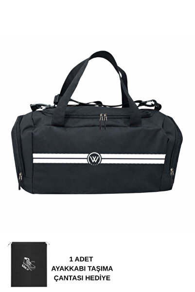 woys Unisex Siyah Bölmeli Sporcu Çantası